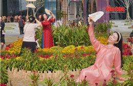 Vườn hoa xuân ven sông Sài Gòn rực rỡ ‘hút’ khách check-in