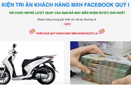 Coi chừng lừa đảo tặng xe SH cho người dùng Facebook