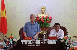 Thường trực Ban Bí thư Trần Quốc Vượng làm việc tại Đắk Lắk