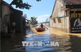 Nước lũ lên nhanh gây ngập nặng tại huyện Thanh Chương, Nghệ An