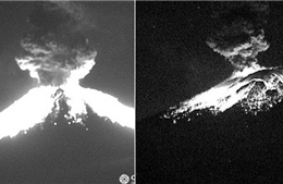 Núi lửa Mexico phun trào tung tro bụi cao 2km