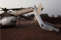 Trực thăng của Lực lượng gìn giữ hòa bình LHQ rơi ở Nam Sudan