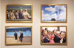 Ảnh Tổng thống Trump và Chủ tịch Triều Tiên treo trang trọng trên tường Nhà Trắng