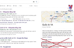 Google ghi quốc lộ 1A thuộc mạng lưới cao tốc Trung Quốc?