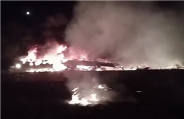Hình ảnh hiện trường rơi máy bay quân sự tại Ukraine