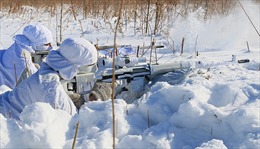 Lính bắn tỉa Nga luyện tập ở nơi có nền nhiệt -35 độ C