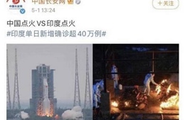 Trang mạng xã hội Trung Quốc chế giễu bi kịch COVID-19 tại Ấn Độ