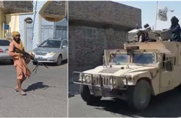 Video Taliban lái xe quân sự Humvee của Mỹ diễu phố