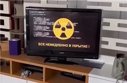 Tin tặc đột nhập truyền hình Nga &#39;dọa&#39; người dân về tấn công hạt nhân