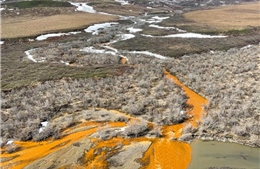 Nước nhiều con sông tại bang Alaska (Mỹ) bất ngờ chuyển sang màu cam