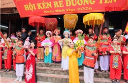 Đón nhận Di sản văn hóa phi vật thể Quốc gia Hội Kén rể Đường Yên