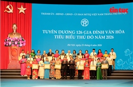 Tuyên dương 126 gia đình văn hóa tiêu biểu Thủ đô