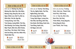 6 đơn vị bầu cử của tỉnh Nghệ An