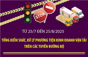 Tổng kiểm soát, xử lý phương tiện kinh doanh vận tải trên các tuyến đường bộ