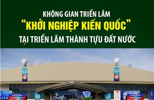 Không gian triển lãm &#39;Khởi nghiệp kiến quốc&#39; tại Triển lãm thành tựu đất nước