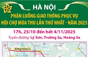 Hà Nội phân luồng giao thông phục vụ Hội chợ Mùa Thu lần thứ nhất - năm 2025