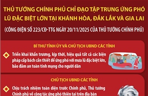 Thủ tướng Chính phủ chỉ đạo tập trung ứng phó lũ đặc biệt lớn 