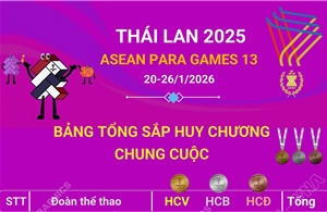 ASEAN Para Games 13: Đoàn Việt Nam hoàn thành mục tiêu Top 5