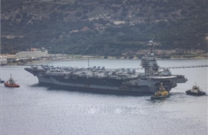 Tàu sân bay USS Gerald R. Ford rời khu vực