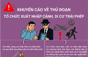Khuyến cáo về thủ đoạn tổ chức xuất nhập cảnh, di cư trái phép