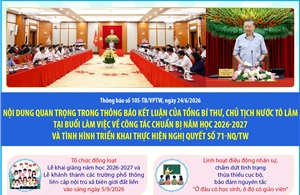 Tổng Bí thư, Chủ tịch nước Tô Lâm làm việc về công tác chuẩn bị năm học mới 2026-2027