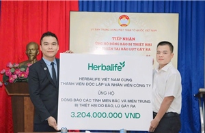 Herbalife Việt Nam ủng hộ hơn 3,2 tỷ đồng hỗ trợ đồng bào vùng bão lũ