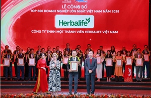 Herbalife Việt Nam được vinh danh Top 500 Doanh nghiệp lớn nhất Việt Nam năm thứ 7 liên tiếp