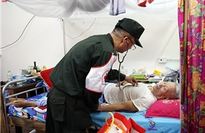 Cảnh sát cơ động tri ân thương binh, bệnh binh tại Bắc Ninh