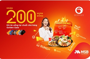 MSB ưu đãi lớn cho chủ thẻ tín dụng dịp cuối năm