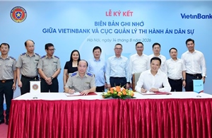 VietinBank và Cục Quản lý Thi hành án dân sự ký Biên bản ghi nhớ hợp tác