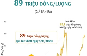 Vàng SJC sáng 5/11 giá 89 triệu đồng/lượng