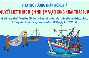 Phó Thủ tướng Trần Hồng Hà: Quyết liệt thực hiện nhiệm vụ chống khai thác IUU