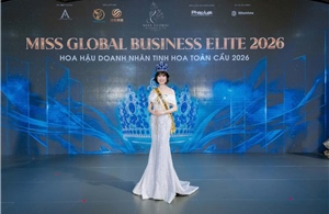 Trương Thị Thu Huyền giành ngôi vị Hoa hậu Doanh nhân Tinh hoa Toàn cầu 2026