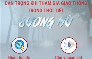 Cẩn trọng khi tham gia giao thông trong thời tiết sương mù