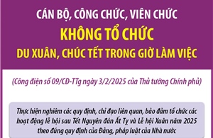 Cán bộ, công chức, viên chức không tổ chức du Xuân, chúc Tết trong giờ làm việc