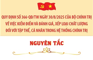 Nguyên tắc kiểm điểm và đánh giá, xếp loại chất lượng đối với tập thể, cá nhân