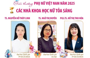 Giải thưởng Phụ nữ Việt Nam năm 2025: Các nhà khoa học nữ tỏa sáng