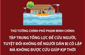 Thủ tướng: Tập trung tổng lực để cứu người, tuyệt đối không để người dân bị cô lập mà không được cứu giúp kịp thời