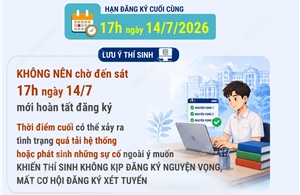 Tuyển sinh đại học, cao đẳng năm 2026: Đăng ký nguyện vọng sớm để tránh rủi ro