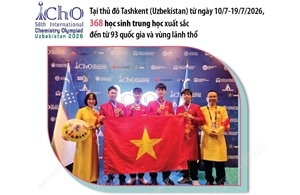 4 học sinh Việt Nam giành Huy chương Vàng Olympic Hóa học quốc tế năm 2026