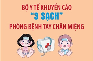 Bộ Y tế khuyến cáo '3 sạch' phòng bệnh tay chân miệng