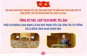 Tổng Bí thư, Chủ tịch nước Tô Lâm: Phải coi không gian mạng là địa bàn trọng yếu của công tác tư tưởng và là kênh lắng nghe Nhân dân