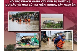 Agribank giảm tới 2%/năm lãi suất hỗ trợ khách hàng thiệt hại do bão, lũ