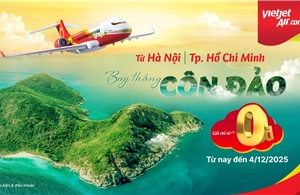 Bay Côn Đảo chỉ từ 0 đồng với &#39;3 ngày vàng&#39; siêu ưu đãi của Vietjet
