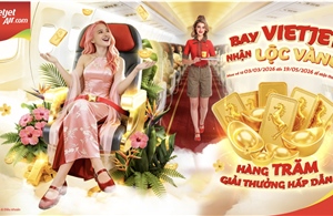 Bay Vietjet đầu năm, rước lộc vàng may mắn