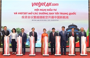 Vietjet công bố 5 đường bay mới tới Trung Quốc