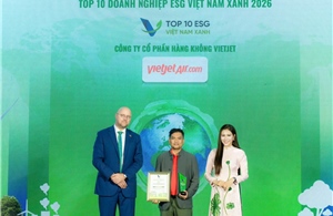 Vietjet liên tiếp hai năm được vinh danh trong Top Doanh nghiệp ESG Việt Nam Xanh