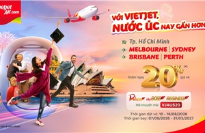 Vietjet ưu đãi 20% mừng đường bay đến Western Sydney khám phá Australia
