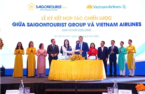 Vietnam Airlines và Saigontourist Group ký kết hợp tác toàn diện giai đoạn 2026 - 2030