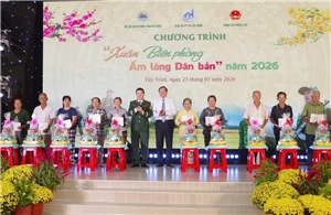 Agribank Chi nhánh Long An đồng hành cùng chương trình 'Xuân Biên phòng ấm lòng dân bản' tỉnh Tây Ninh